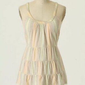 Anthropologie Odille Tiered Tie Waist Tank Top- Size 8
